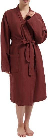 Yumeko kimono badjas gewassen linnen rosewood s