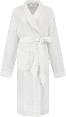 Yumeko kimono badjas gewassen linnen wafel pure white l - Foto 1