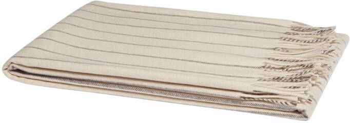 Yumeko plaid kasjmierblend stripe ivory 130x190