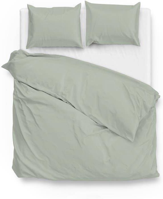 Zo!Home Zo Home Satinado Dekbedovertrekset Uni Katoen Satijn foam green