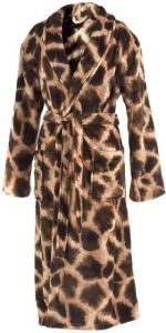 Zo!Home Zo Home Flanel Fleece Badjas Giraffe brown XL