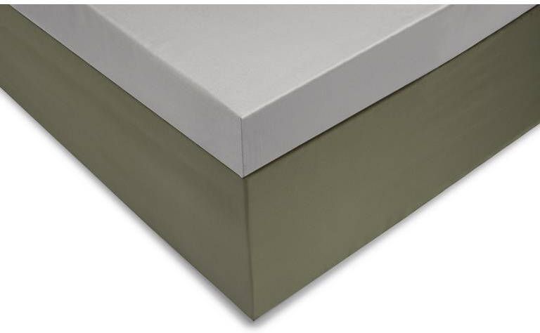 Zohome Hoeslaken Satinado-topper Onderlaken voor tweepersoonsbed 160x200 100% Katoen-Satijn Grijs - Foto 1
