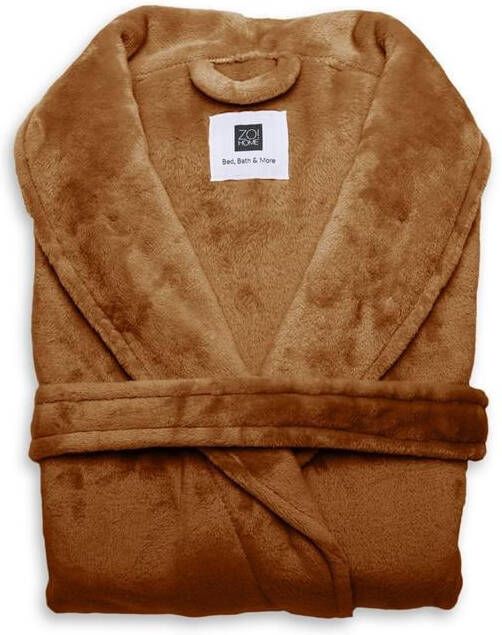 ZoHome Zo Home Flanel Fleece Badjas Cara copper orange M