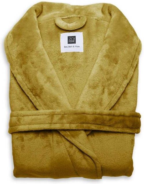 ZoHome Zo Home Flanel Fleece Badjas Cara honey gold L