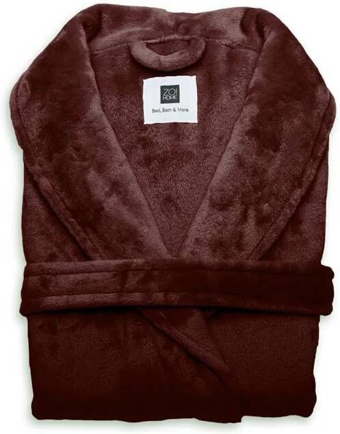 ZoHome Zo Home Flanel Fleece Badjas Cara mahogany red M