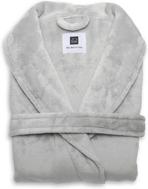 ZoHome Zo Home Flanel Fleece Badjas Cara pearl grey M