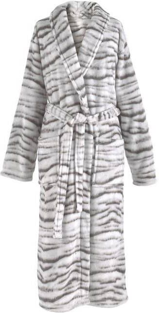 ZoHome Zo Home Flanel Fleece Badjas Siberian White Tiger grey XL