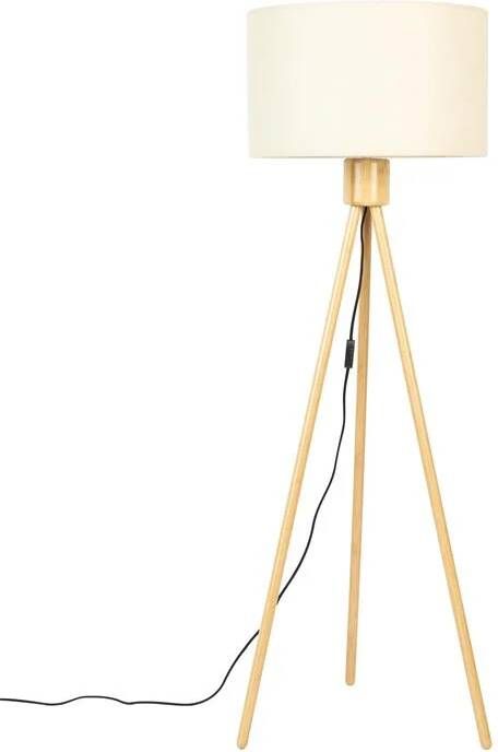 Zuiver Vloerlamp Fan Bamboo Bamboe en linnen 155cm Beige - Foto 2
