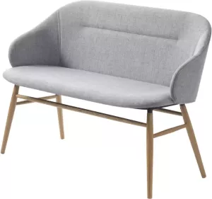 Giga Living Zitbank Stof Grijs Zithoogte 47cm 2 Zitplekken Bank Teno
