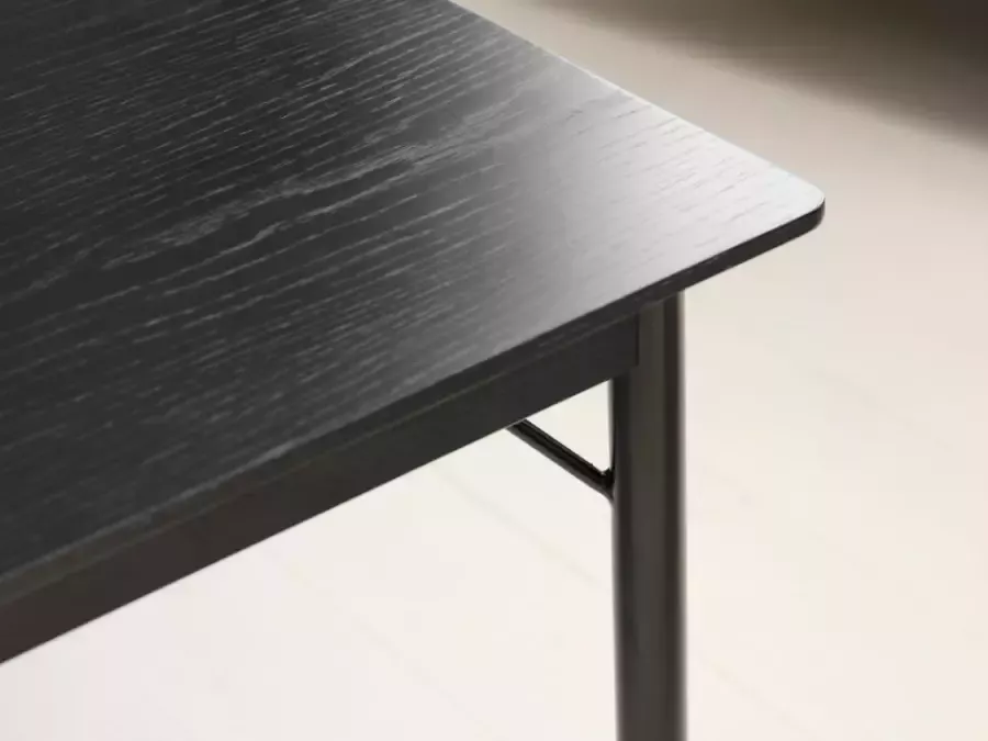 Giga Living Tafeluitbreiding Eikenhout Zwart 95x50cm Rechthoek Tafel Savona