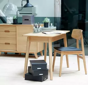Giga Living Bureau Naturel Eikenhout 60x120x75cm Bureau Rho Naturel
