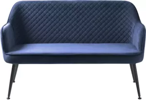 Giga Living Lounge Bank Blauw Velvet 71x128 5x80 5cm Bank Berrie