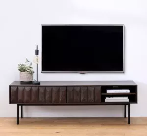 Giga Living Tv-meubel Eikenhout Donkerbruin 160cm 2 Deurs Kast Latina
