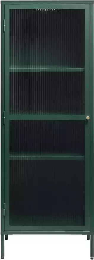 Giga Living Vitrinekast Metaal Groen 4 Planken 58cm Kast Bronco