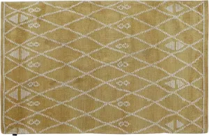 Giga Living Vloerkleed 160x230cm Geruit Mosterd Polyester Vloerkleed Florence