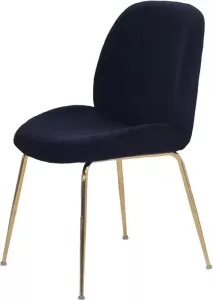 Giga Meubel Eetkamerstoel Teddy Zwart Gouden Onderstel Stoel Dewi Luxe