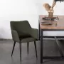Giga Meubel Eetkamerstoel Bouclé Groen Metalen Onderstel Stoel Ellis - Thumbnail 2