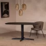 Giga Meubel Eettafel Ovaal Zwart 160cm Mangohout & Metaal Tafel Raoul Deens Ovaal - Thumbnail 2