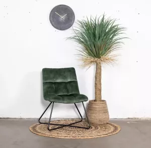 Giga Meubel Fauteuil Groen Velvet Stof & Metaal Fauteuil Fanny Velvet Groen