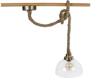 Giga Meubel Hanglamp rond dik touw helder glas