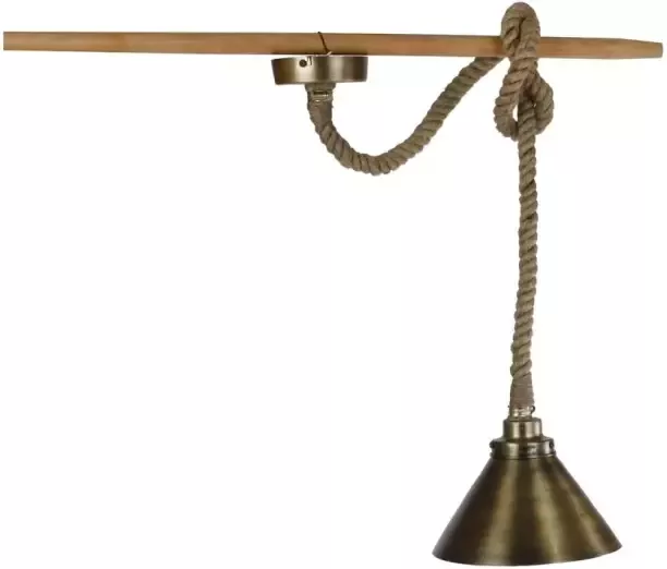 Giga Meubel Hanglamp rond dik touw zink metaal 25x25x15cm online kopen