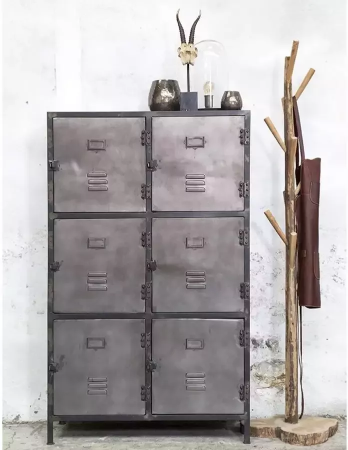Giga Meubel Locker New Vintage 6-deurs Metal