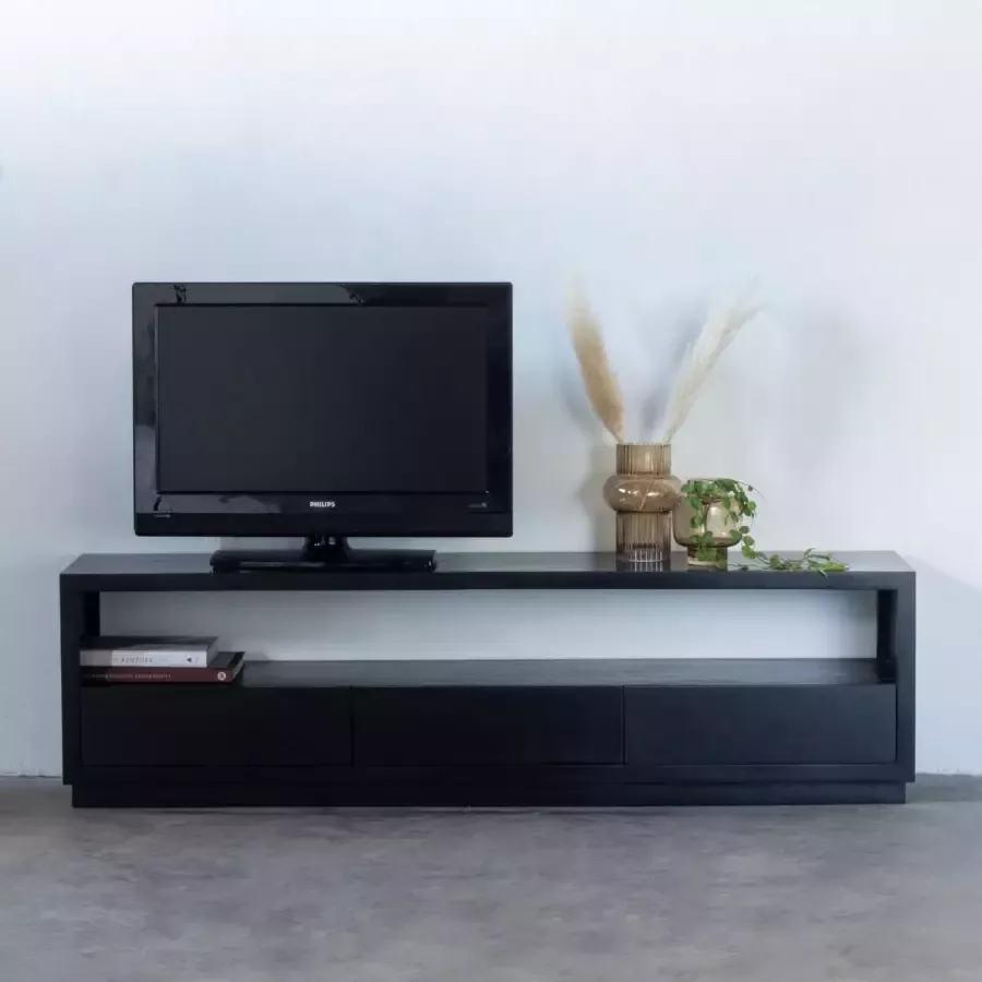Giga Meubel Tv Meubel Zwart 150cm Mangohout Tv-meubel Luxurious - Foto 1