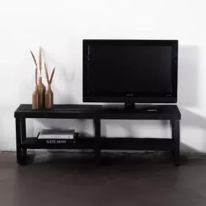 Giga Meubel Tv-meubel Zwart Gerecycled Hout 160x40x60 Pure black