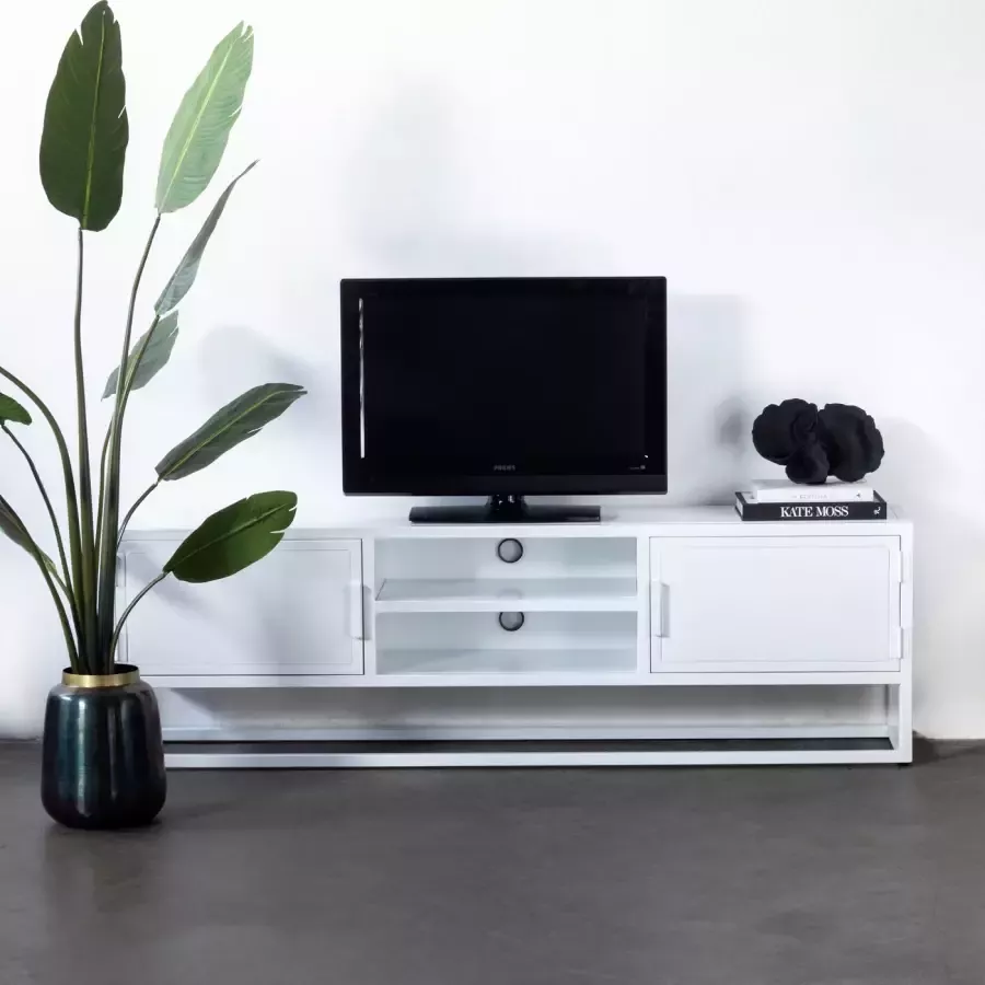 Giga Meubel Tv-meubel Wit XL 200x38x61cm Metaal Urban - Foto 1