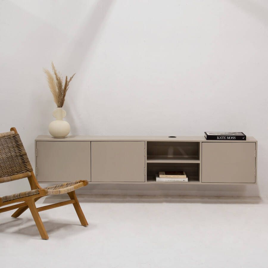 Giga Meubel Zwevend Tv-meubel Loiza Taupe 200cm 3-deurs - Foto 1