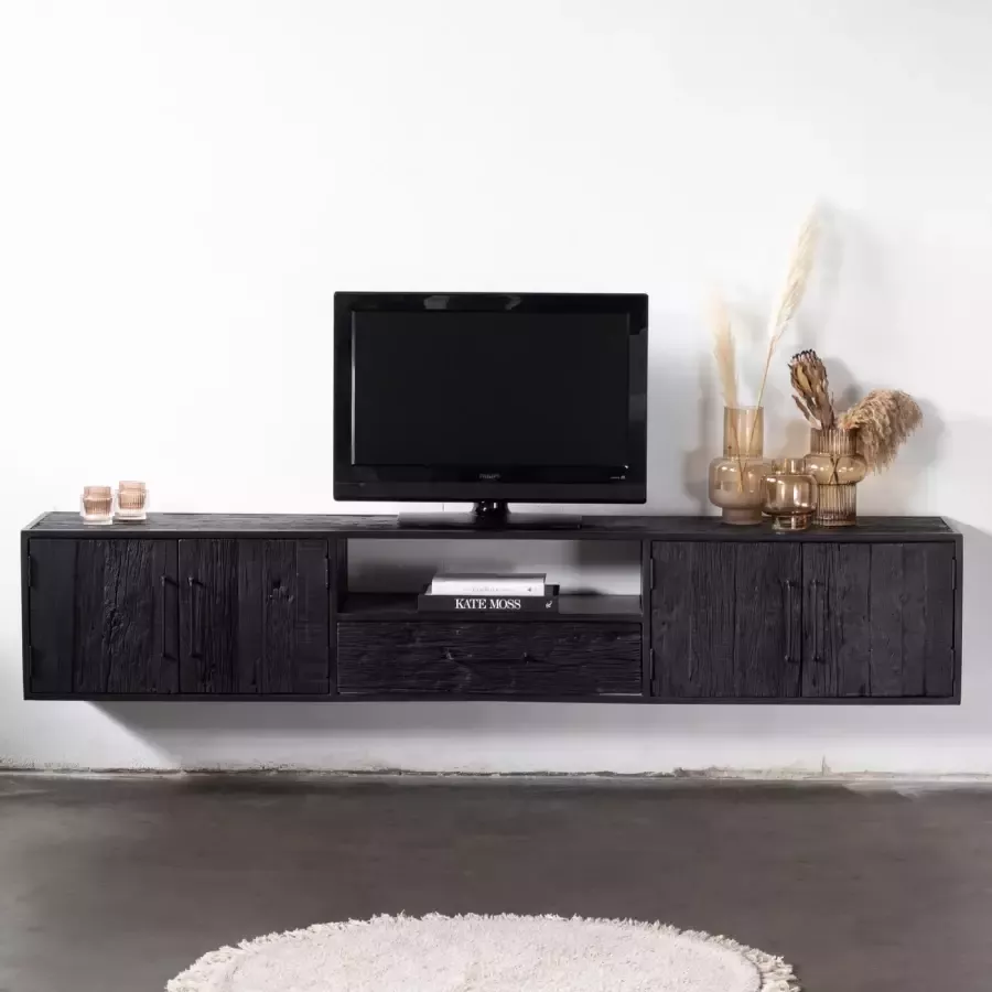 Giga Meubel Zwevend Tv-meubel Zwart 240cm Tv-meubel Pure Black - Foto 2