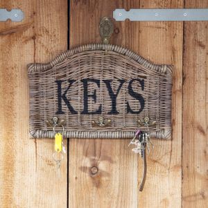 Het Mandenhuys Rotan sleutelhanger &apos;Keys&apos;