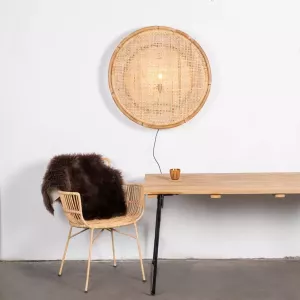 Het Mandenhuys Wandlamp Webbing Blond
