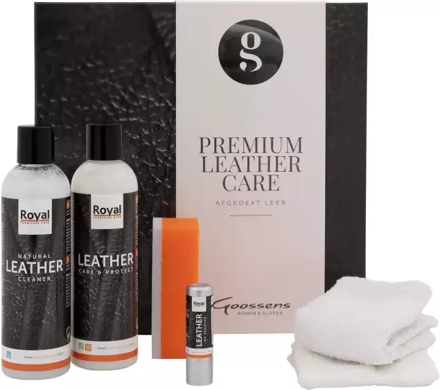 Goossens Onderhoudsmiddel Premium Leather Care Kit Tbv afgedekt leder (texas master royal oudoor)