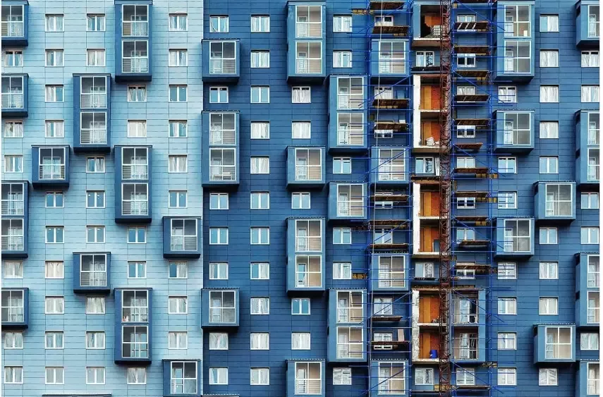 Goossens Schilderij City Blue 148 x 98 cm