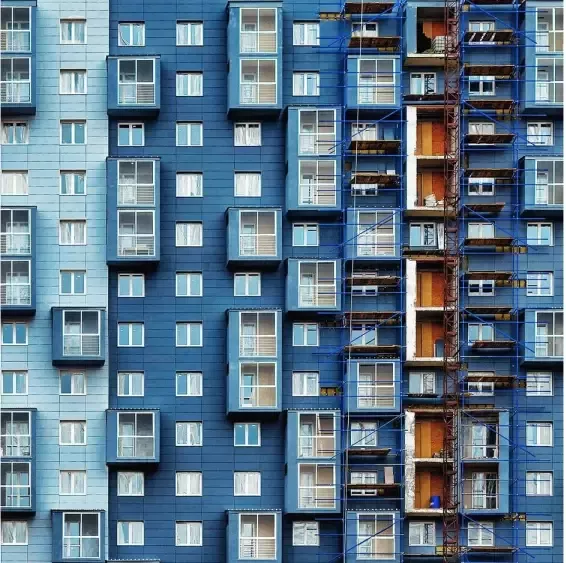 Goossens Schilderij City Blue 74 x 74 cm - Foto 1