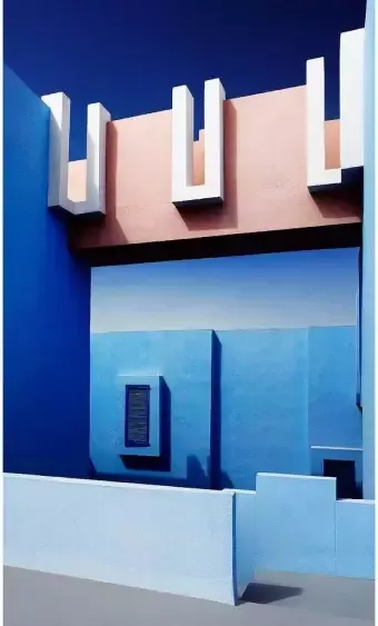 Goossens Schilderij Mirage In Blue 70 x 118 cm