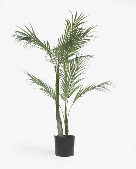 Kave Home Kunstmatige palmboom met zwarte plantenpot 70 cm - Foto 1