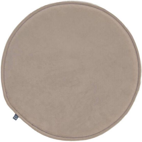 Kave Home Woon Accessoires Rimca rond stoelkussen fluweel donkergrijs Ø 35 cm (mtk0137)