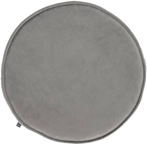 Kave Home Woon Accessoires Rimca rond stoelkussen fluweel lichtgrijs Ø 35 cm (mtk0136)