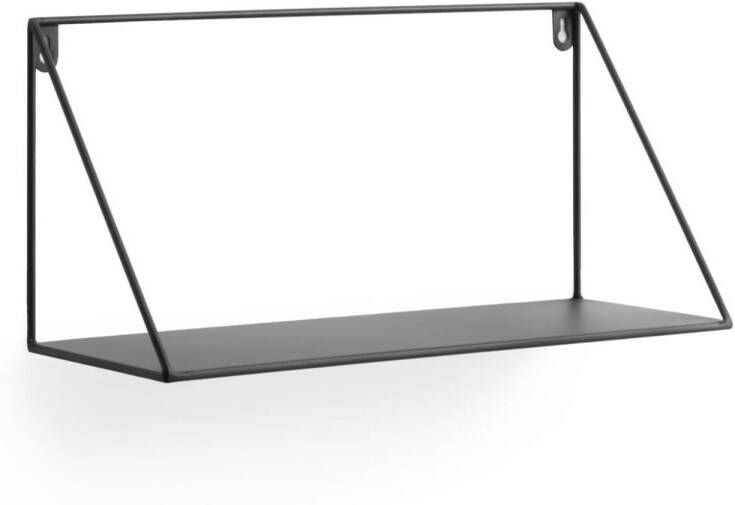 Kave Home Teg wandplank driehoek in staal met zwarte afwerking 40 x 20 cm - Foto 4