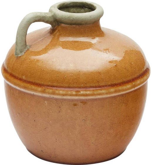 Kave Home Tamariu keramische vaas geel 19 5 cm - Foto 1