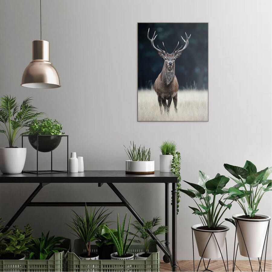 Reinders! Artprint Slim Frame Wood 50x70 Deer
