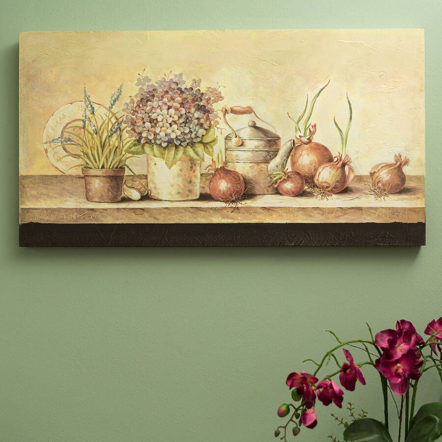 Myflair Möbel & Accessoires Artprint Kate Wanddecoratie motief bloemen & vruchten 90x48 cm woonkamer