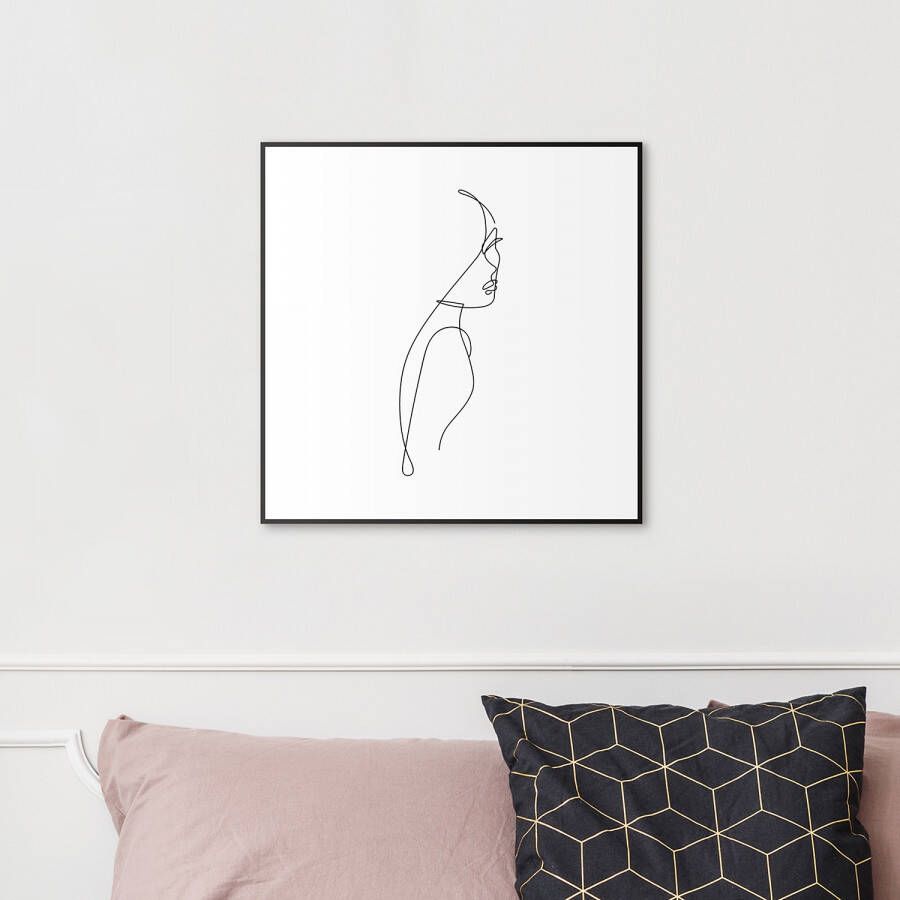 Reinders! Artprint Silhouet vrouwelijk ingelijste artprint - Foto 1