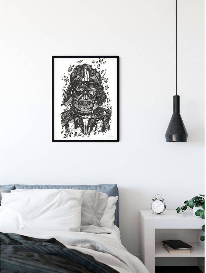 Komar Artprint Star Wars Darth Vader Drawing Kinderkamer slaapkamer woonkamer - Foto 3