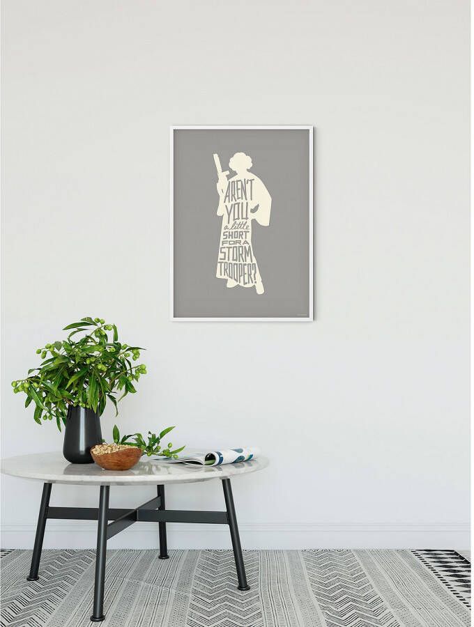 Komar Artprint Star Wars Silhouette Quotes Leia Kinderkamer slaapkamer woonkamer - Foto 2