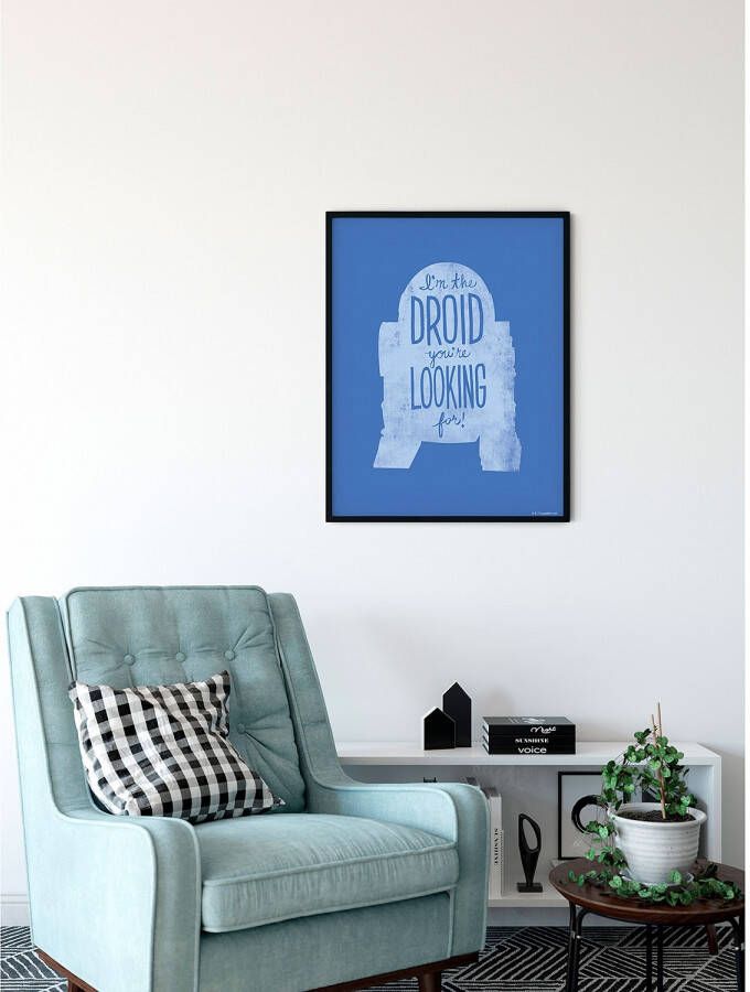 Komar Artprint Star Wars Silhouette Quotes R2D2 Kinderkamer slaapkamer woonkamer - Foto 2