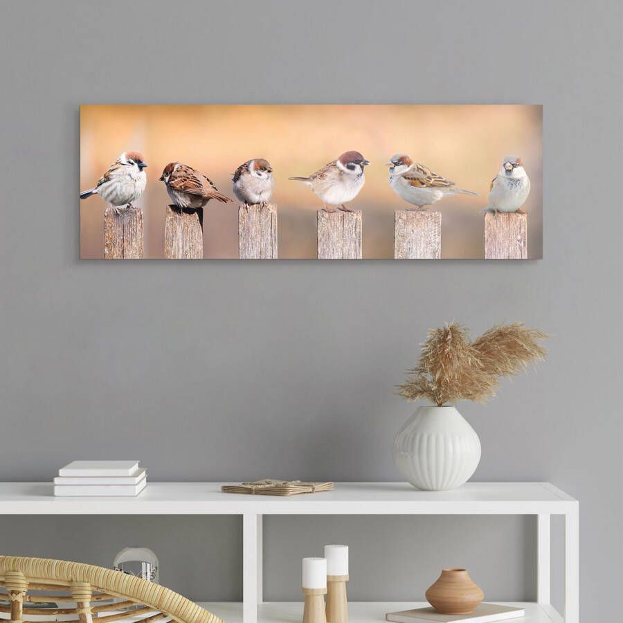 Reinders! Artprint op hout Decoratief paneel 30x90 Bird Family - Foto 2