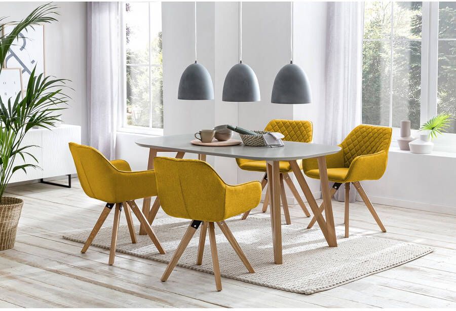SalesFever Eetkamerstoel Comfortabele stoel Elegante 2-delige set rugleuning met diamantstiksel (set 2 stuks)